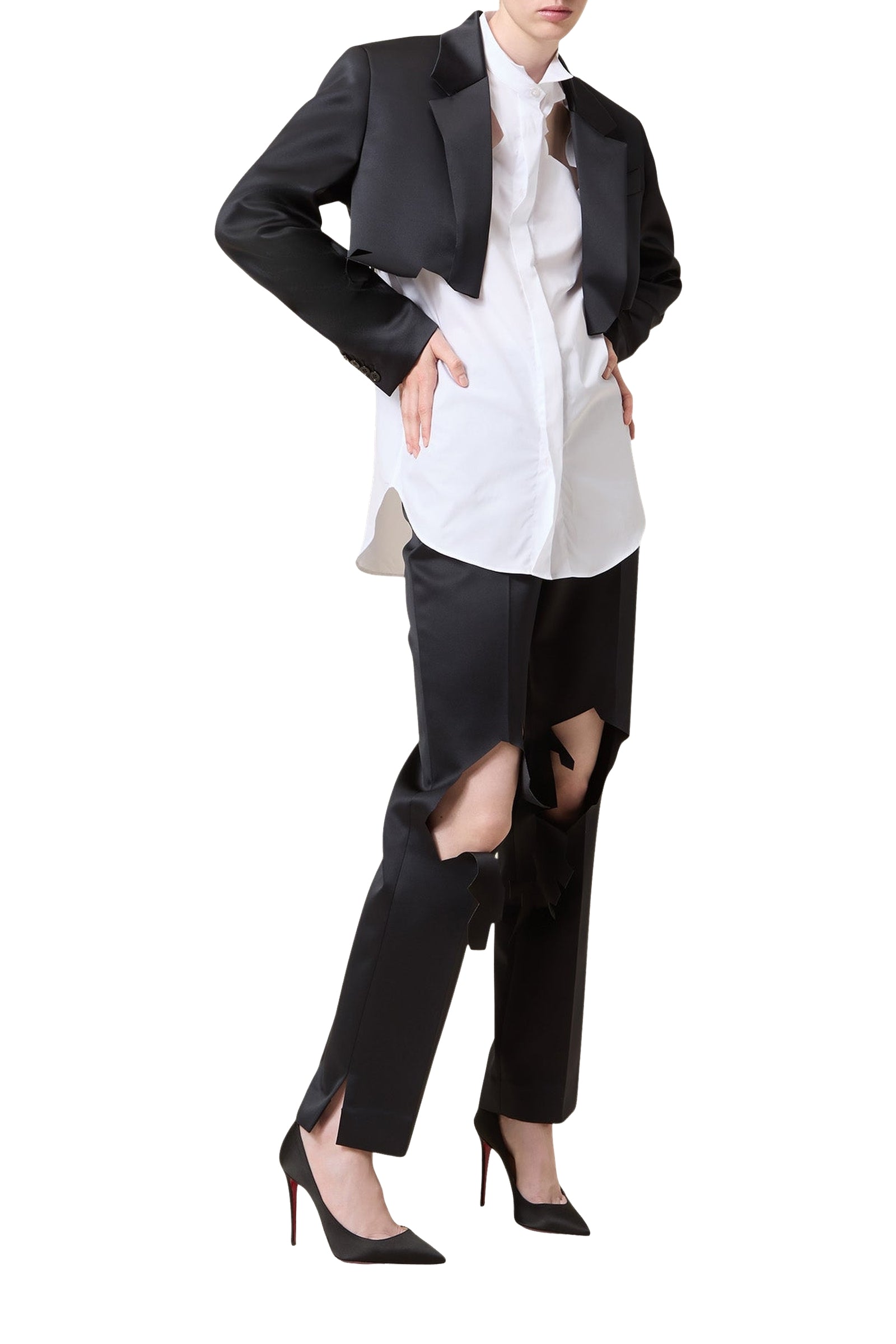 Blazer court volanté - Black