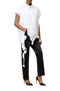 Chemise oversize sans manches - White