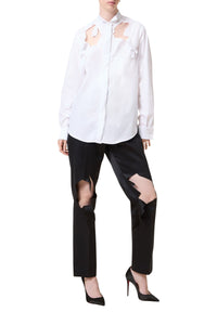 Chemise classique ajourée - White