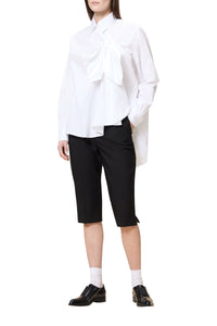 Chemise nouée asymétrique - White