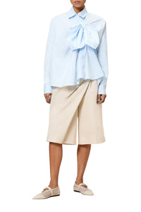 Chemise nouée asymétrique - Light Blue