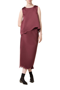 Blouse droite sans manches - Burgundy