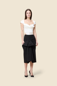 White / PLEATED BODY