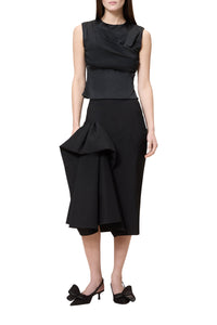 Blouse ajustée et plissée - Black