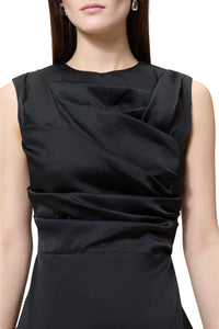 Robe longue plissée - Black