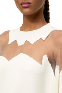 Pull oversize en laine - White