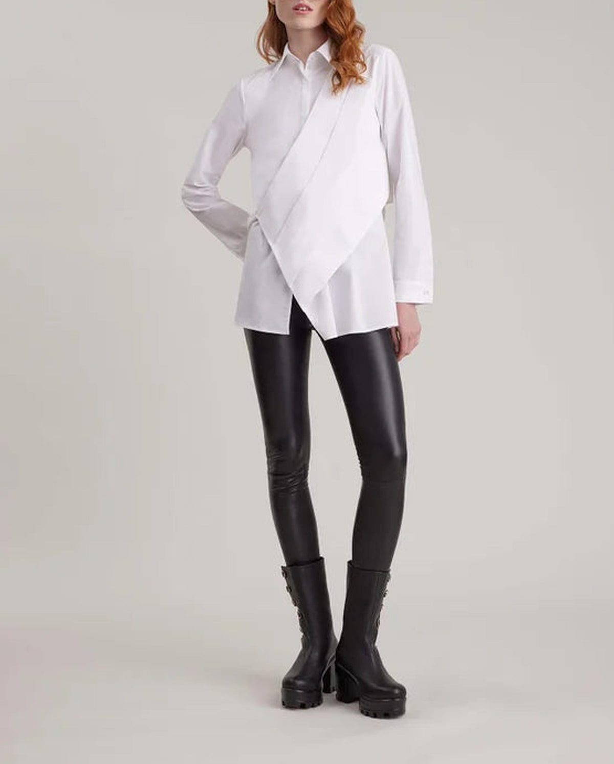 Chemise Montmartre drappée - Blanc