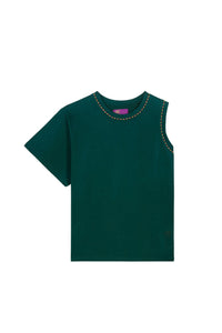 T-shirt Moss coupe asymétrique - Green