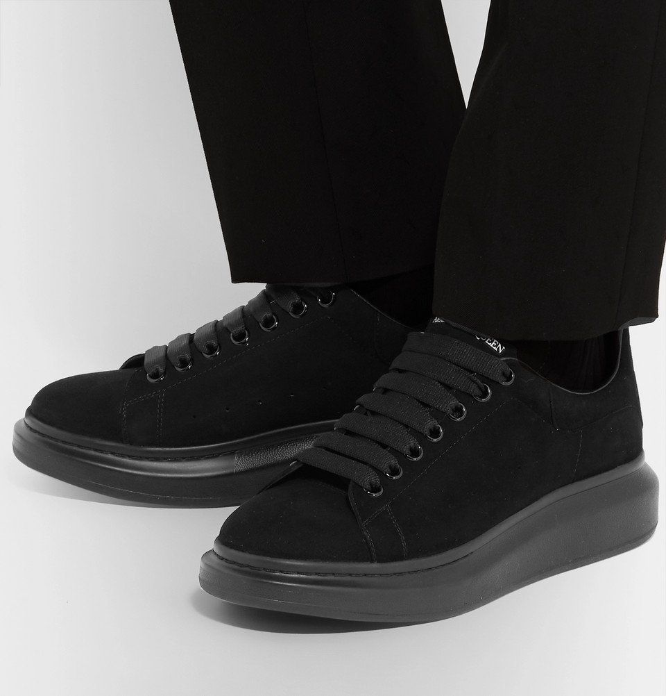 Sneakers à lacets en cuir - Black
