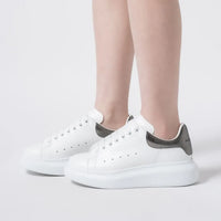 Sneakers à lacets en cuir - White