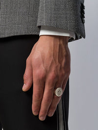 Bague chevalière en laiton - Silver
