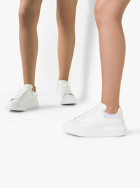 Sneakers à lacets en cuir - White Shock Pink