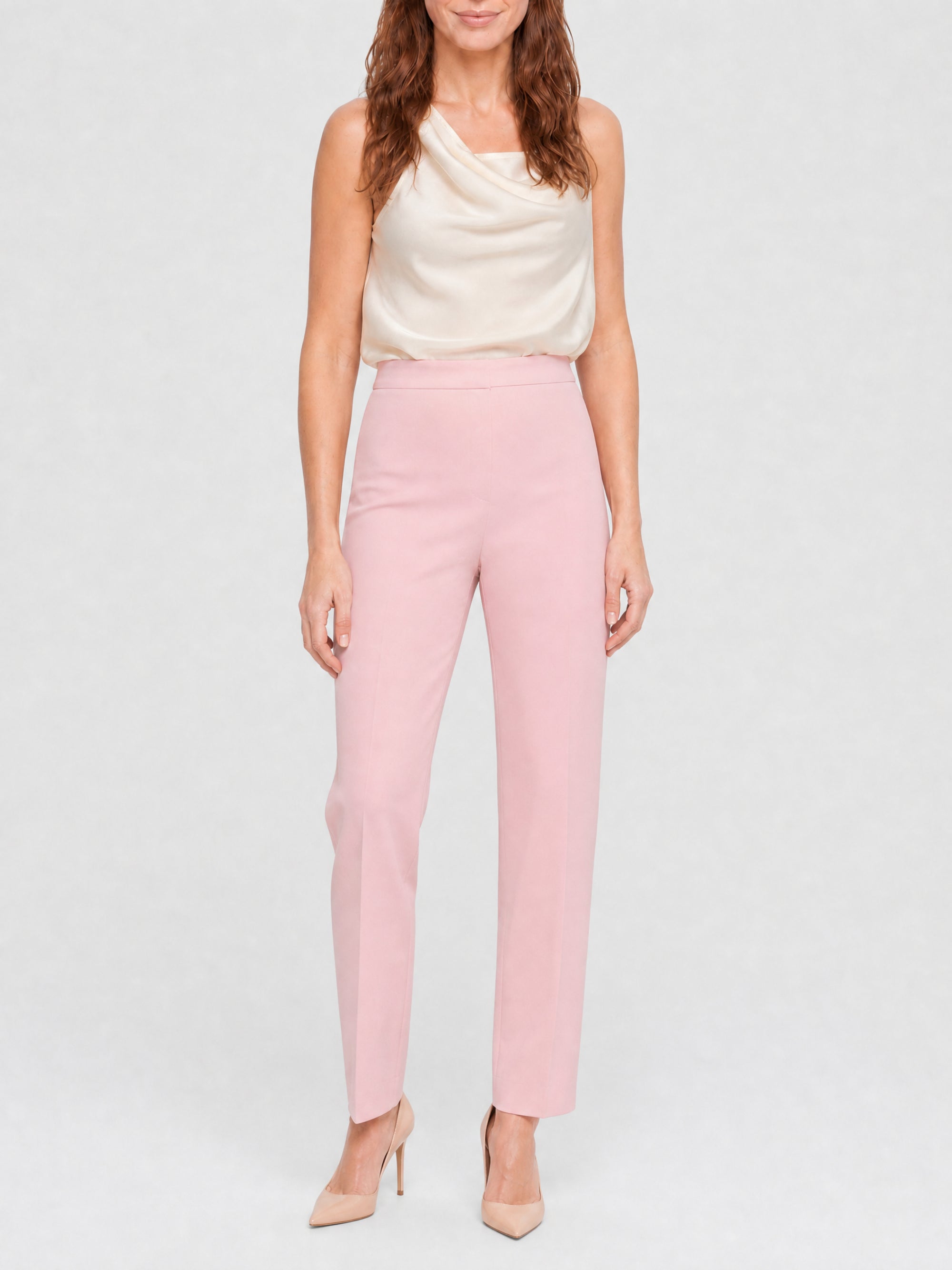 Pantalon droit slim - Pale Pink