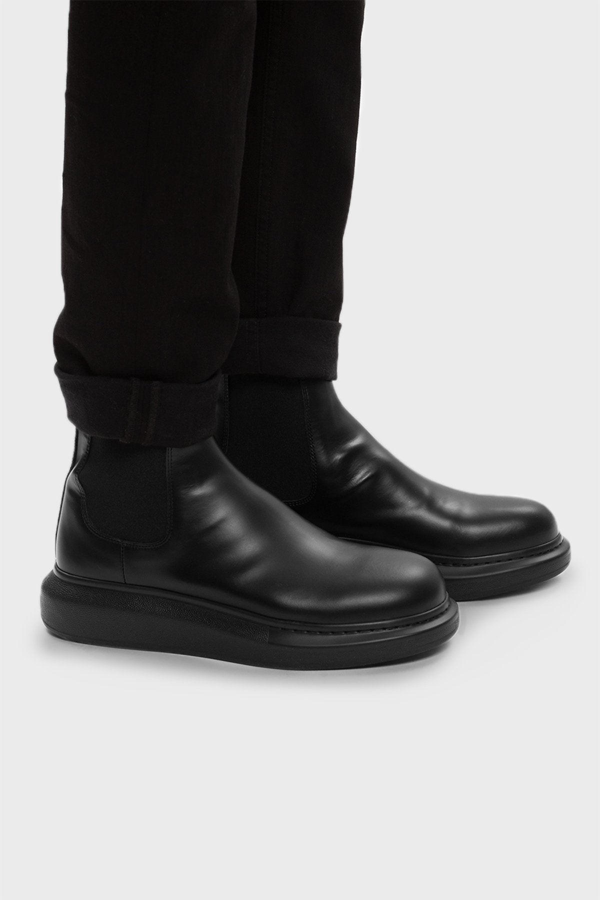 Bottines Chelsea en cuir - Black