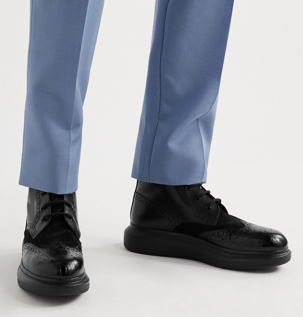 Bottines à lacets en cuir - Black