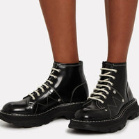 Bottines à lacets en cuir - Black
