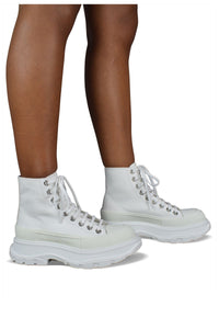 Bottines à lacets - White