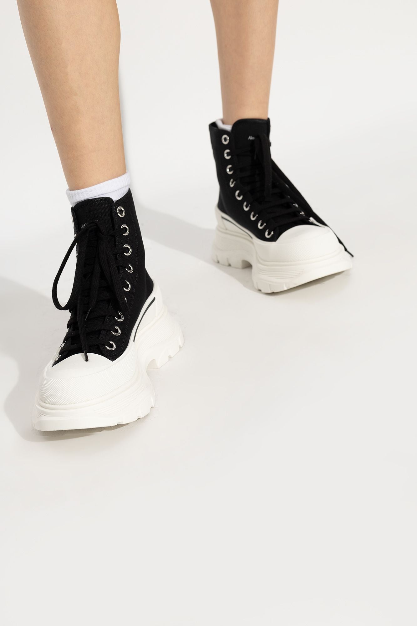 Bottines à lacets - Black & White