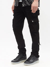 Sneakers à lacets en cuir - Black