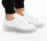 Sneakers à lacets en cuir - White