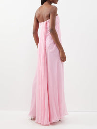 Robe bustier en soie - Pale Pink