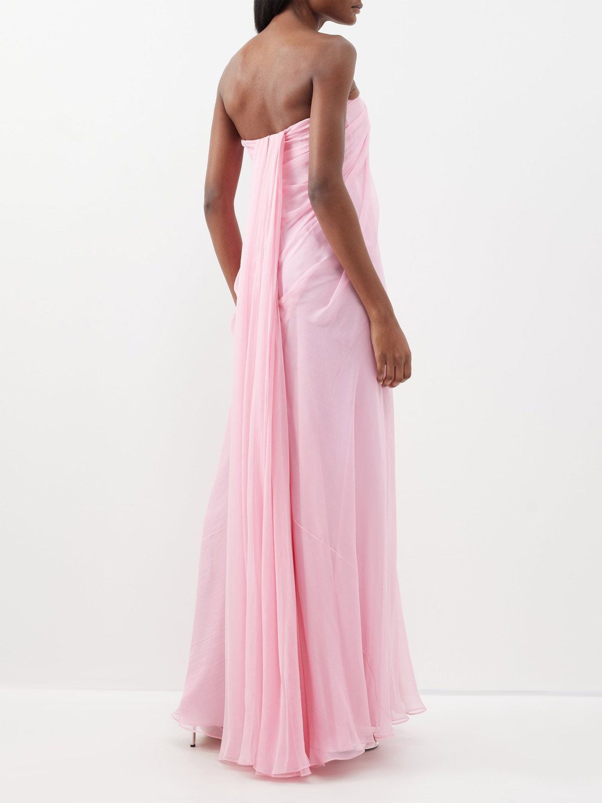 Robe bustier en soie - Pale Pink