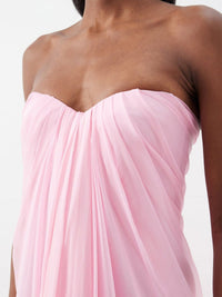 Robe bustier en soie - Pale Pink