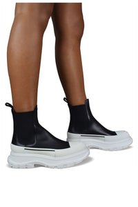 Bottines Chelsea en cuir - Black & White