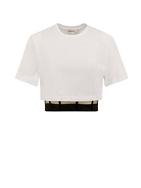 T-shirt court corset - Optical White