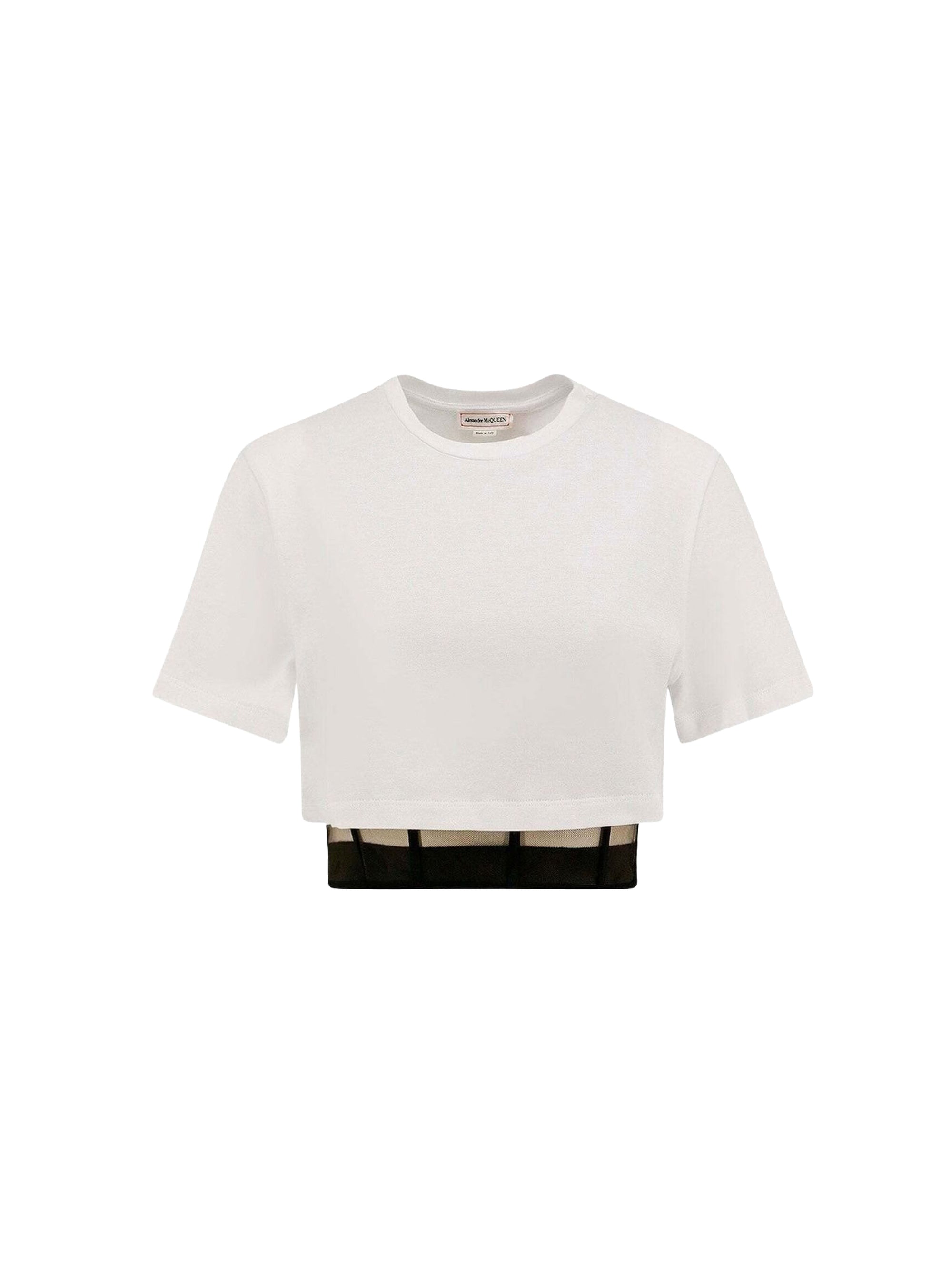 T-shirt court corset - Optical White