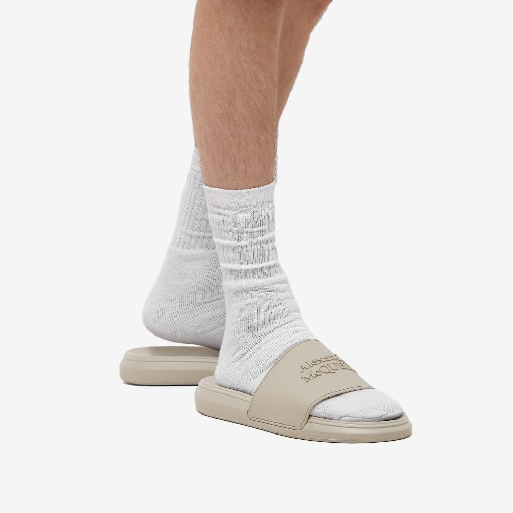 Mules Pool Slide avec logo - Grey Stone