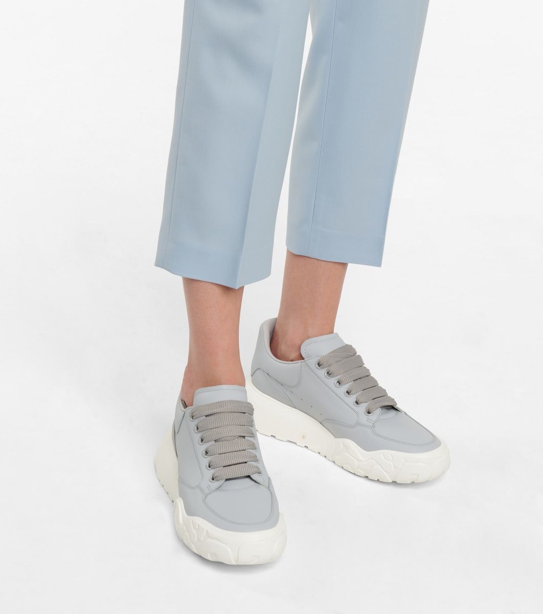 Sneakers basses en cuir - Dove Grey Bone