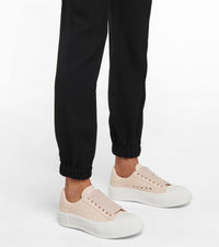 Sneakers Deck Plimsoll en cuir - Tea Rose White