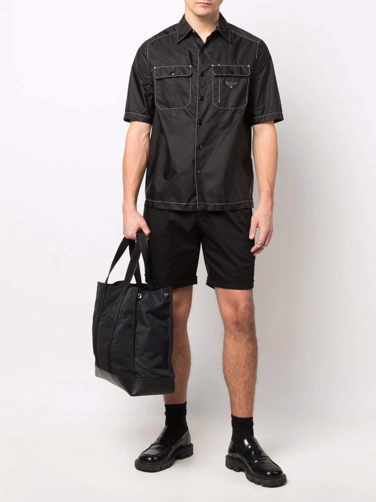 Sac cabas avec fermeture éclair - Black
