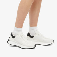 Lace-up leather trainers - White