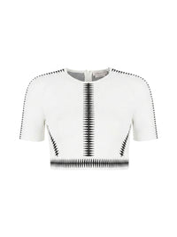 Top en jacquard - Ivory Black