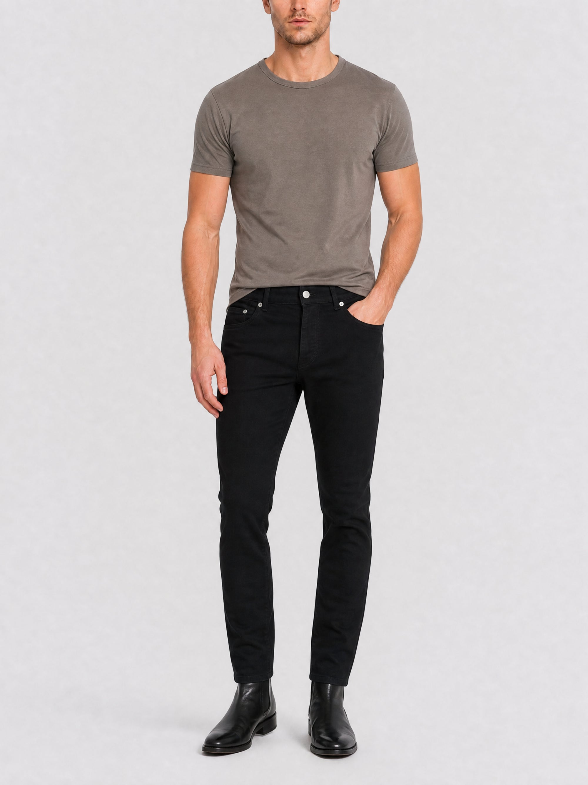 Pantalon à poches en denim - Black