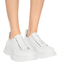 Sneakers à lacets en tissu - White