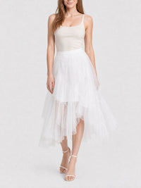Jupe asymétrique - Optical White