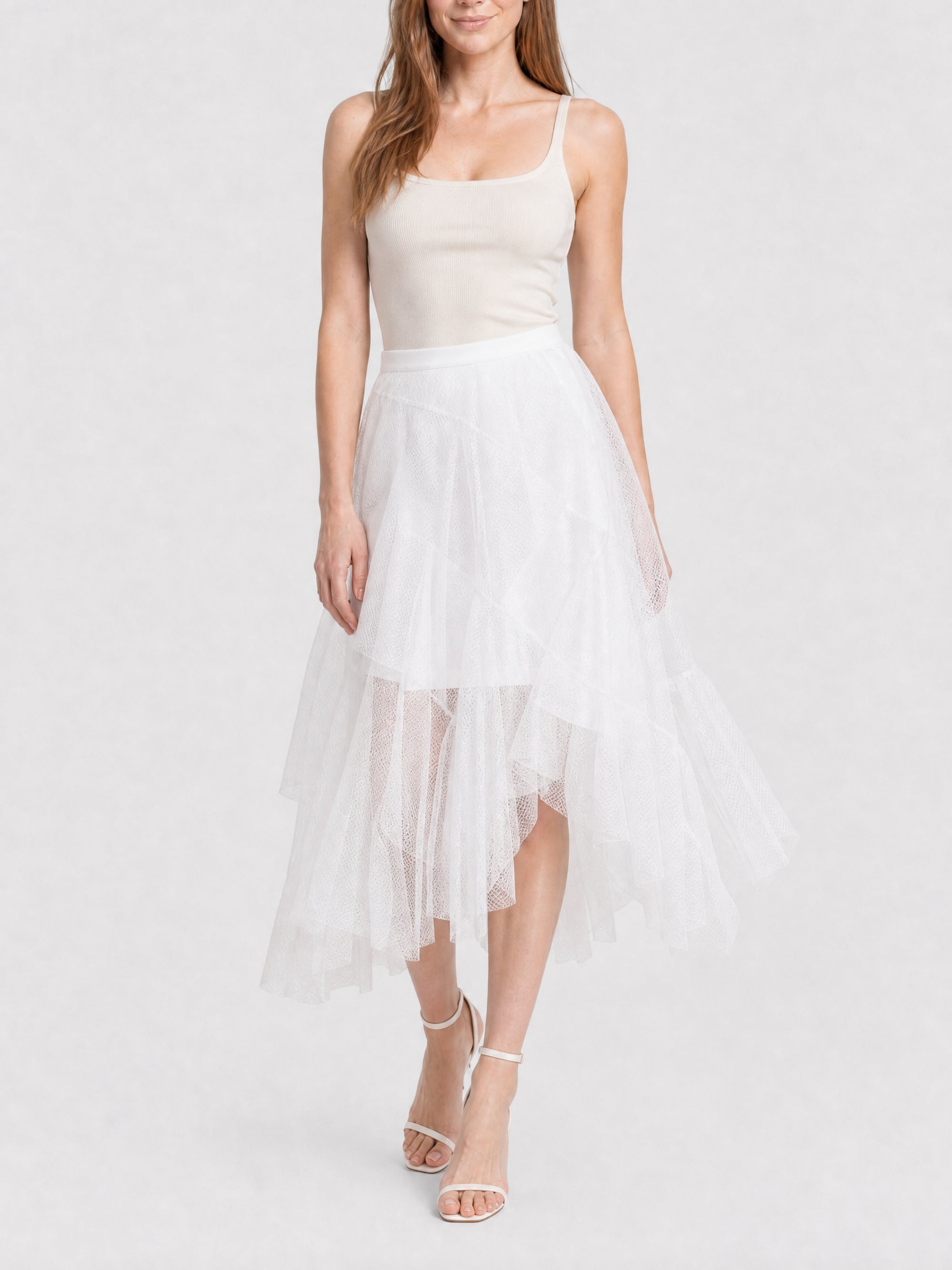 Jupe asymétrique - Optical White
