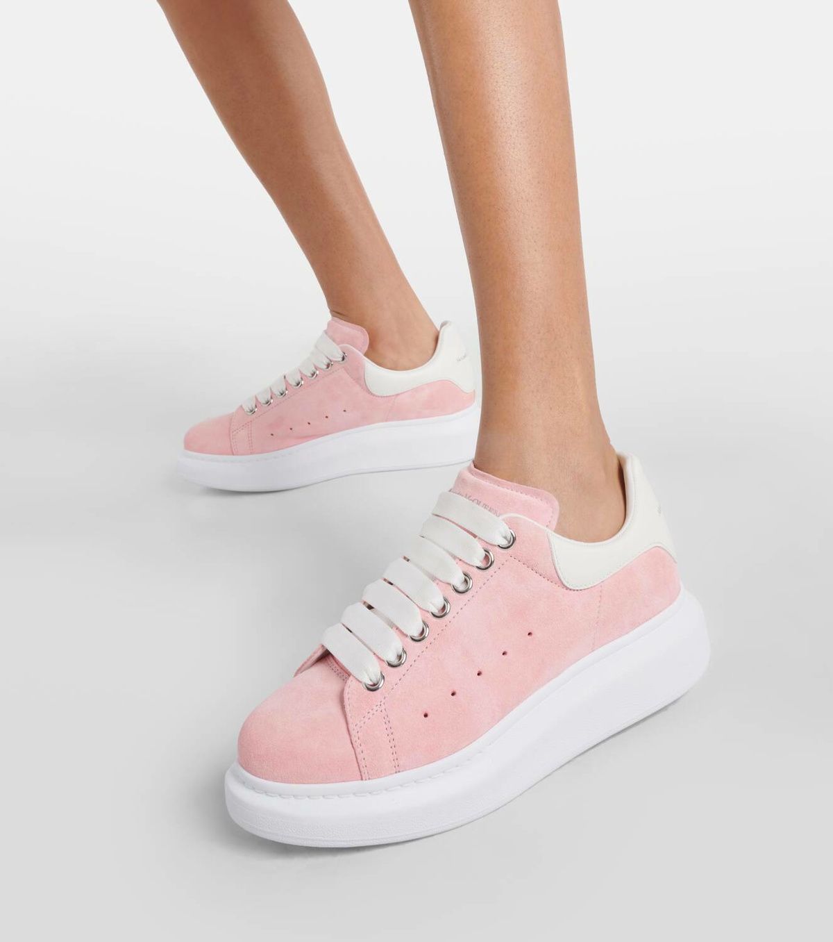 Sneakers à semelle épaisse en daim - Blossom Pink White