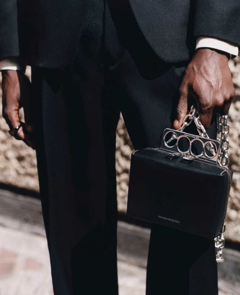 Mini sac Grip en cuir - Black