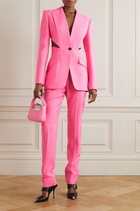 Sac The Jewelled en cuir - Fluo Pink