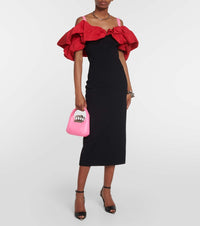 Sac The Jewelled en cuir - Fluo Pink