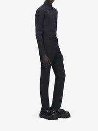 Chemise boutonnée en soie - Black