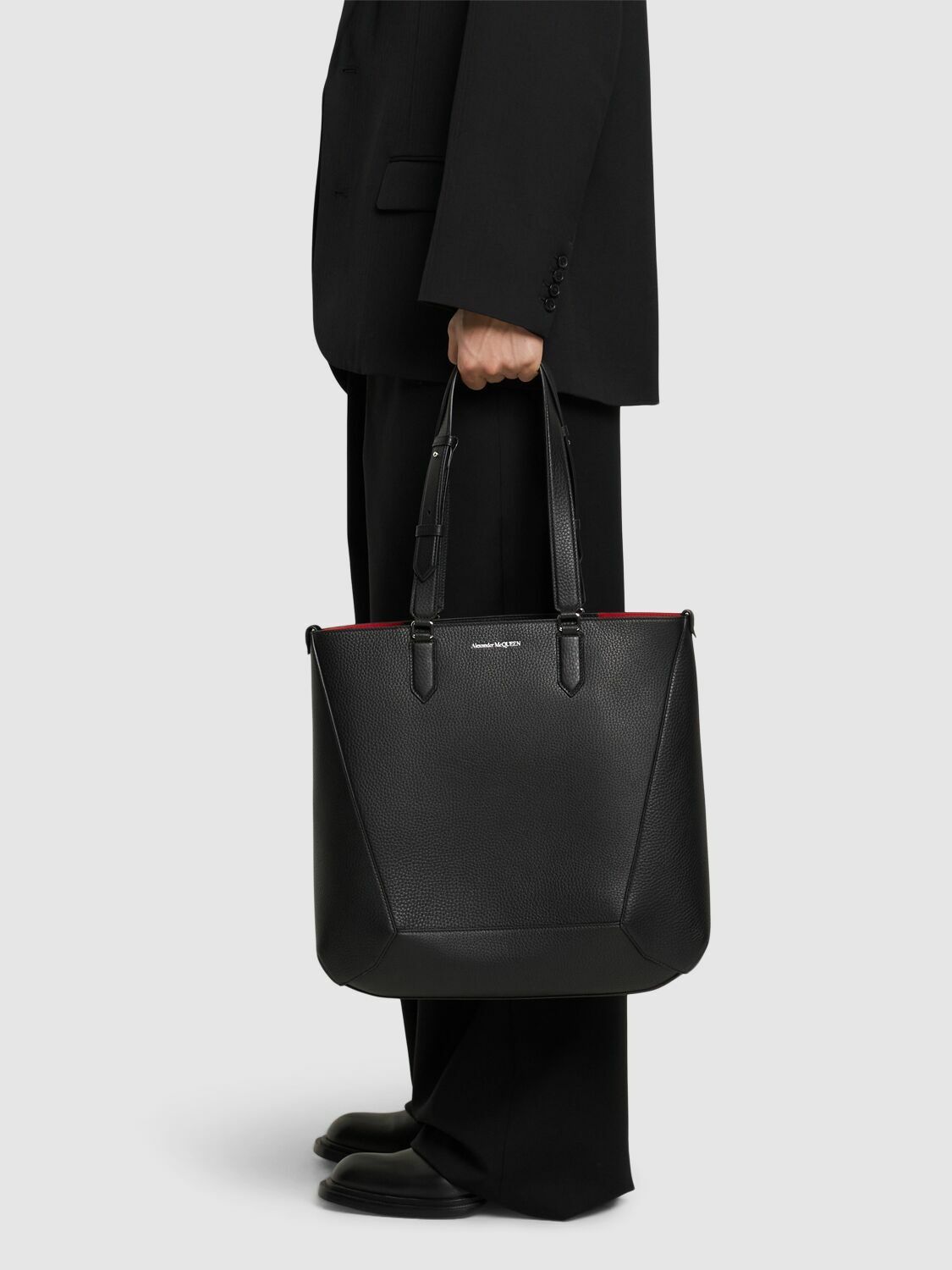 Sac cabas The Edge en cuir - Black