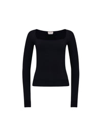 T-shirt à manches longues tricoté - Black