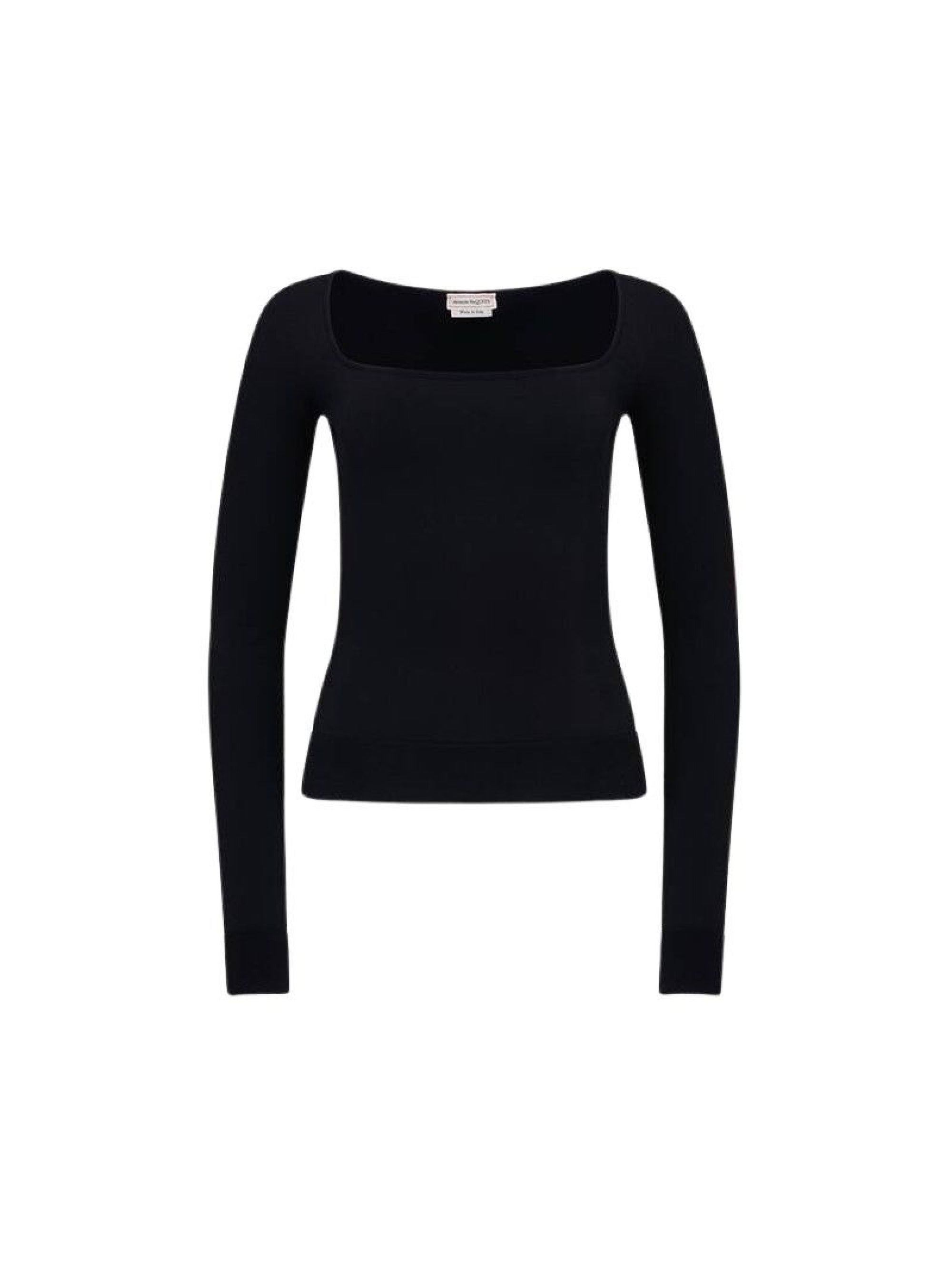 T-shirt à manches longues tricoté - Black