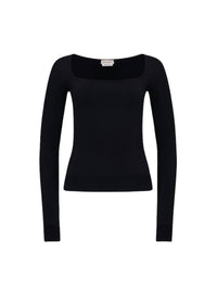 T-shirt à manches longues tricoté - Black