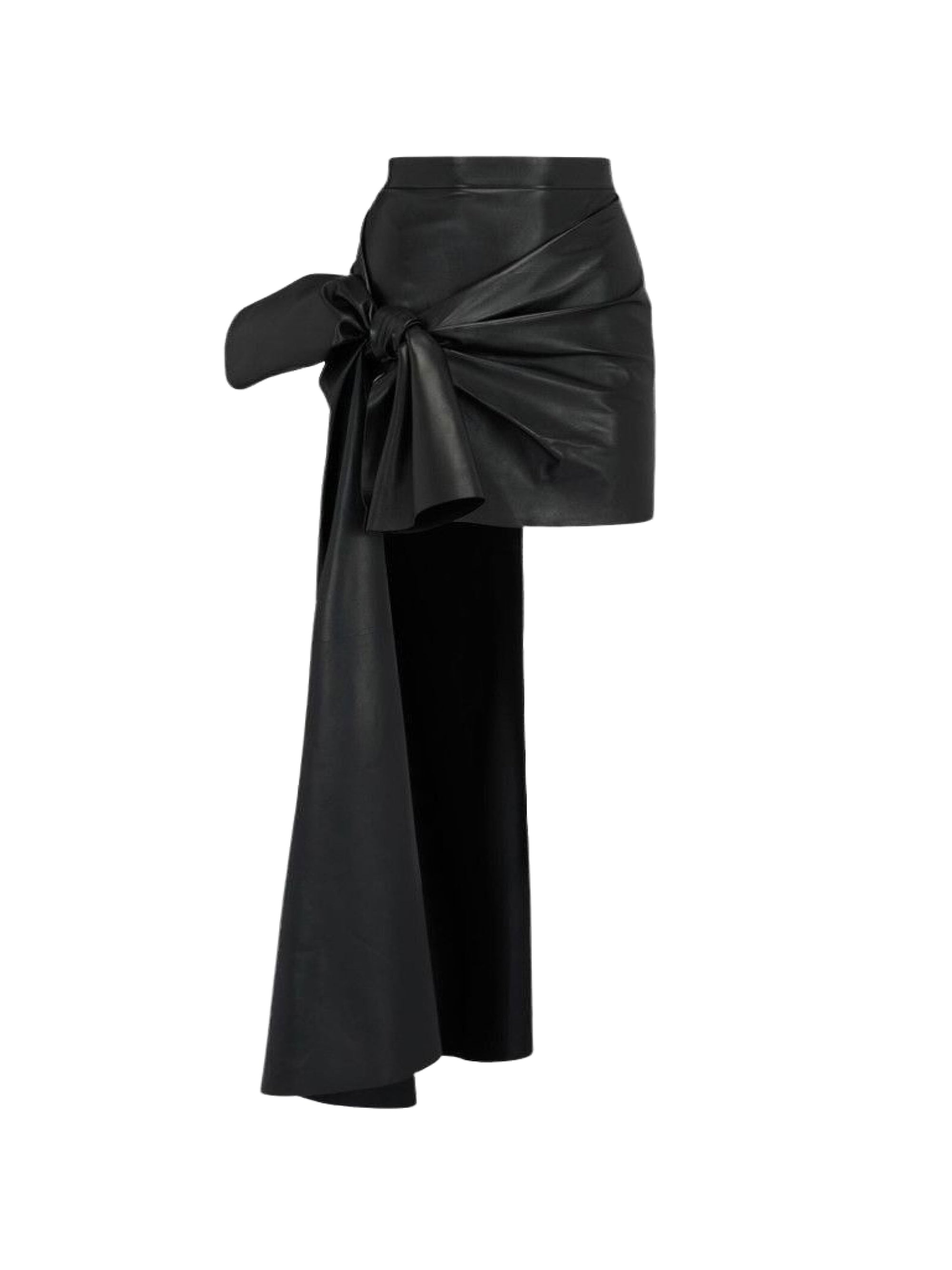 Jupe courte en cuir - Black